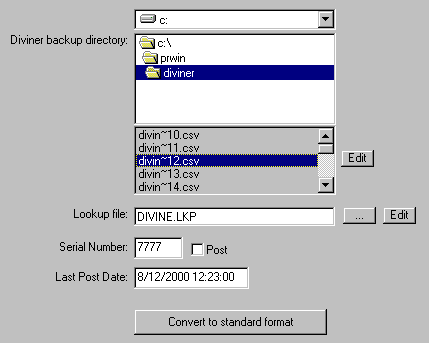 Diviner configuration form