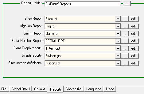 Items in a report